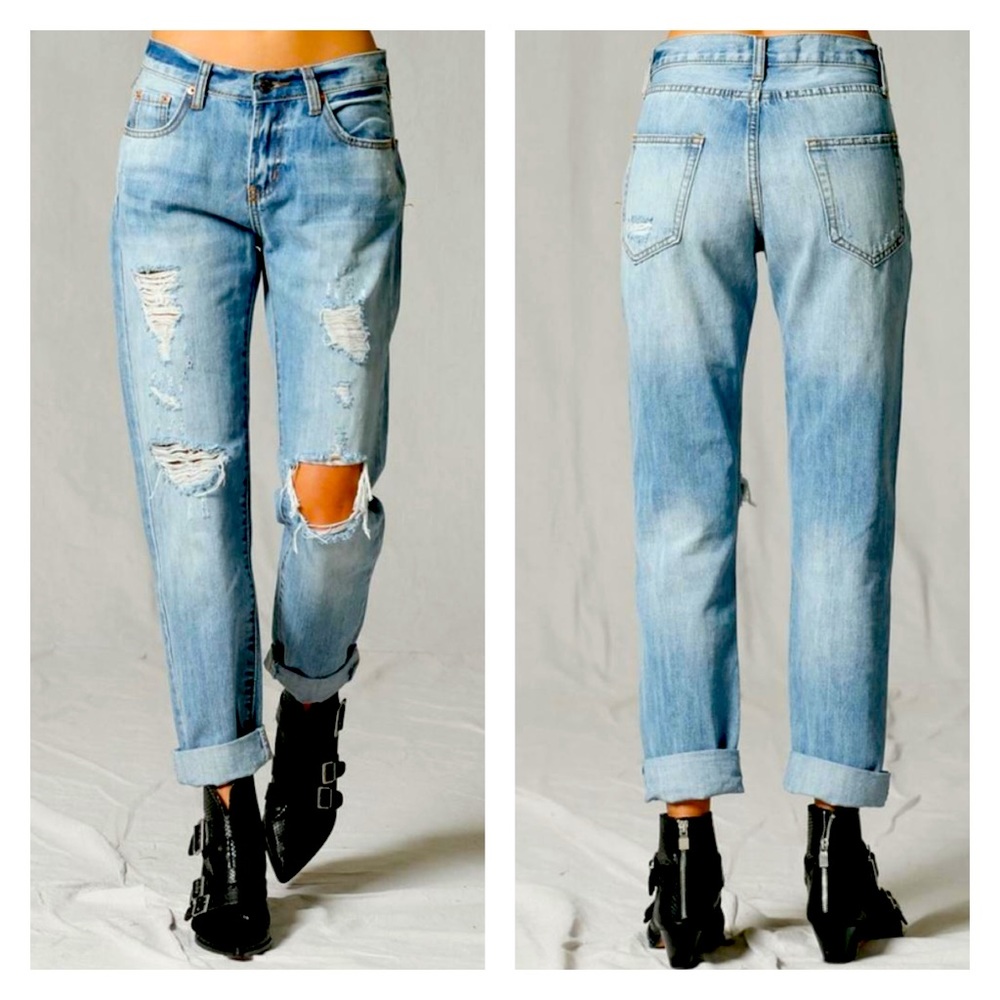 Boyfriend Cuff Denim Jeans